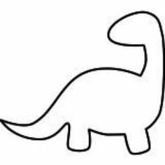 the outline of a dinosaur is shown in black and white