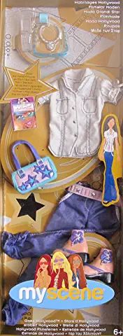 barbie doll with clothes and accessories in plastic package