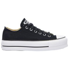 Converse All Star Platform Low Top | Foot Locker Black Converse Platform Low Top, Converse Low Cut Platform, Converse All Star Platform, All Star Platform, Converse Women, Converse Platform, Low Top Converse, Black Converse, Casual Sneakers Women