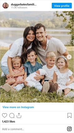 the family is posing for a photo on instagram