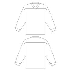 the front and back views of a long - sleeved shirt