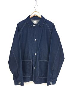 "KINDLY PLEASE READ ALL THE DESCRIPTION BEFORE PURCHASING..DON'T HESITATE TO ASK ANY QUESTION :- Vintage JACK O' LANTERN Indigo Chore Denim Jacket / Workwear Jacket / Indigo Jacket / Union Worker jacket / Size M SIZE ON TAG :- M RECOMMENDED SIZE :- M Actual size Manual Measurement (approximately) : CHEST(Pit to Pit) :- 23.5 inches LENGTH :- 32 inches MADE IN JAPAN MATERIAL : COTTON Condition: GREAT CONDITION (USED CLOTHING) An item that has been used or worn previously. See Our listing for full Worker Jacket, Workwear Jacket, Paris Woman, Leather Jackets Women, Jack O, Embroidered Shirt, Used Clothing, Jack O Lantern, Denim Button Up