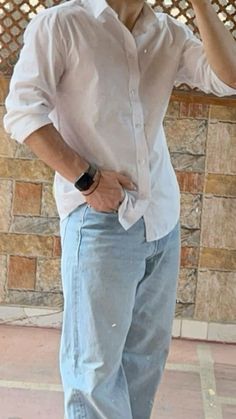 White Shirt Blue Jeans Outfit Mens, White Shirt Ralph Lauren, Classy Mens Aesthetic, Blue Jeans White Shirt Outfit Men, White Shirt And Blue Jeans Outfit, White Shirt Outfit For Men Aesthetic, White Shirt Blue Jeans Men, Classy Formal Outfits, Jeans And A White Shirt