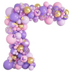 the letter f is made up of balloons