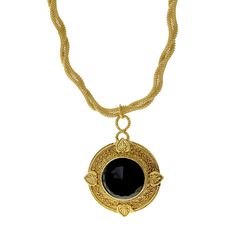 Golden Era Noir Et Clair Jet Black Stone Necklace Black And Golden Necklace, Black Stone Necklace, Chic Fashionista, 1928 Jewelry, Vintage Inspired Jewelry, Gold Dipped, Black Stone, The Chic, Black Glass