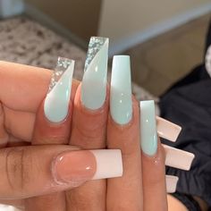 Nails Acryl, Halloween Makeup Look, Halloween Acrylic, Blue Acrylic Nails, Glamour Nails, Cute Acrylic Nail Designs, Long Acrylic Nails Coffin, Short Acrylic, Christmas Nails Acrylic