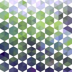 an abstract geometric pattern with green and purple colors