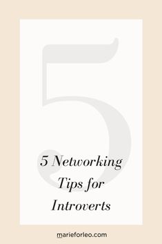 the text 5 networking tips for innovants on top of an image of a white background