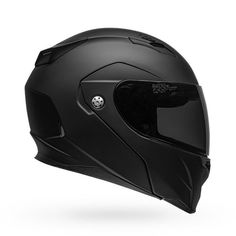 a black motorcycle helmet on a white background