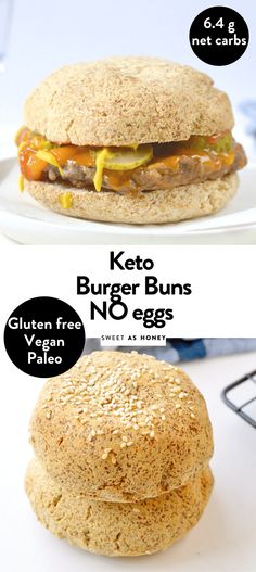 the burger buns are made with keto and no eggs