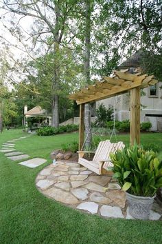 Backyard Swings, Backyard Retreat, Backyard Makeover, Ideas Halloween, Backyard Patio Designs, Garden Cottage, Outdoor Landscaping, Backyard Oasis