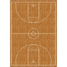 a basketball court with two lines on the side and one line in the middle, as well