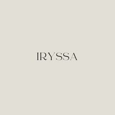 the word irssa written in black ink on a gray background with an image of a woman