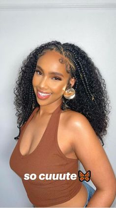 Fade Photography, Braids In The Front Natural Hair, Blonde Fade, Carnival Hairstyles, Half Braided Hairstyles, Curly Braided Hairstyles, Hair Styles Braids, Curly Hair Braids, Styles Braids