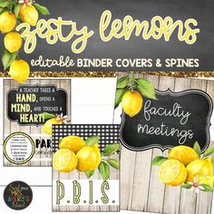 the lemons are on display in this digital clipart set, and it's also available for personal use