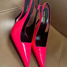 Beautiful Brand New Ysl Pumps In Size 9 Fits More Like A 8/8.5. Never Worn In Great Condition. Taking Reasonable Offers. Ysl Pumps, Yves Saint Laurent Shoes, Saint Laurent Shoes, Slingback Pump, Shoes Women Heels, Yves Saint Laurent, Saint Laurent, Shoes Heels, Coral