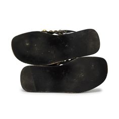 Prada flip-flop sandals in black leather with strappy details, gold studs, and black rhinestone detailing. Brand = Prada Condition = 8/10, Very good, minor scuffing to rhinestones Size = Women's 5 US Material = Leather SKU = 23213-17 Leather Studded Slip-on Sandals, Leather Slip-on Sandals With Studs, Gold Sandals With Studded Rubber Outsoles And Round Toe, Leather Sandals With Spikes And Round Toe, Leather Sandals With Gold Studs And Round Toe, Gold Studded Open Toe Sandals, Black Open Toe Sandals With Gold Studs, Studded Round Toe Beach Sandals, Studded Round Toe Sandals For Beach