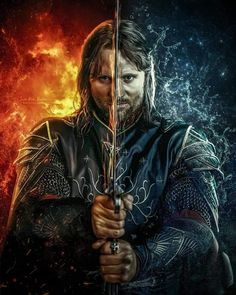 Aragorn Art, Vigo Mortensen, Lord Of The Rings Aragorn, Old Man With Beard, Middle Earth Books, Middle Earth Shadow, Star Wars Painting