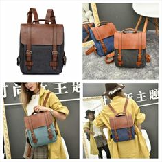 $52.03 + Free Shipping XA29H Vintage Canvas Cool Backpacks: School Bags for Teenage Girls. #backpackingusa #backpackforuniversity #touchystyle #backpacklove #backpackforoutdoors #backpackforcollege #backpackforschool #backpacklife #backpackforhiking #backpackfashion #backpackforwork #coolbackpack #backpackstyle #backpackforcamping #backpackfortravel #backpackforfashion #backpackessentials #backpacktravel #BusinessCasual #Comfortable #Blue #Casual #Business #CoolBackpack #Canvas #Black #Cool Retro School Bag With Large Capacity, Large Capacity Retro Backpack, Brown Retro School Satchel, Retro Backpack Bags For Back To School, Vintage Backpack-style Shoulder Bag For Travel, Backpack Essentials, College Backpack, Gift Giver, Vintage Canvas