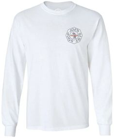 This classic, Joe's Surf Shop Walking Bear Long Sleeve Tee, is the perfect top for those who love surfing along Pacific Coast Highway. Featuring a unique Californian design, this ultra-soft cotton tee is sure to make a statement. Those who love cruising along the Californian coast will love wearing this long sleeve. Classic Heavyweight 100% Cotton Long Sleeve T-Shirt Printed in the USA Rib knit cuffs Coverseamed neck Double-needle sleeves and hem Free Shipping on US orders 65$+ White Crew Neck T-shirt For Surfing, White Surfing Shirt With Graphic Print, White Graphic Print Surfing Shirt, White Relaxed Fit Top For Surfing, White Graphic Tee For Surfing, White Long Sleeve T-shirt With Front Print, Basic White Tops With Back Print, White Basic Tops With Back Print, White Long Sleeve Top With Back Print