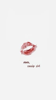 a red lipstick with the words xoxo, uossip girl on it