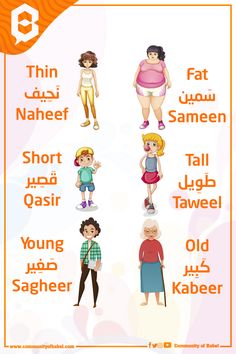 Adjectives in Arabic Arabic Adjectives, Arabic Language Learning, Learning Arabic For Beginners, Egyptian Arabic, Arabic Verbs, Modern Standard Arabic, Arabic Grammar, Spoken Arabic, English Learning Books