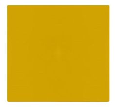 a yellow square shaped object on a white background, with no image in the top right corner