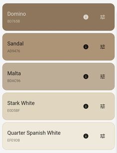 the colors in this app are brown, beige and white with different symbols on them