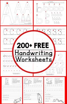 printable handwriting worksheets for kids with the words 200 free handwriting worksheets