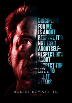 a movie poster with the character robert mcdery on it's face and words in