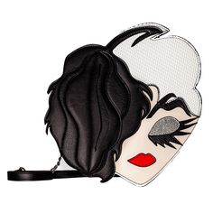 Disney Cruella Die Cut Crossbody Disney Cruella, Black And White Hair, Danielle Nicole Disney, Mini Mochila, Danielle Nicole, Front Wall, Disney Merchandise, Strike A Pose, Embroidery Details