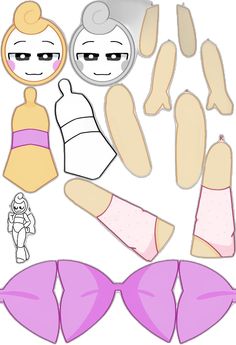 the paper doll is cut out and ready to be put into its own bodysuit