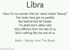 a poem written in black and white with the words'libra'on it