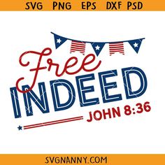 the free indeedd svg file with an american flag and bunting