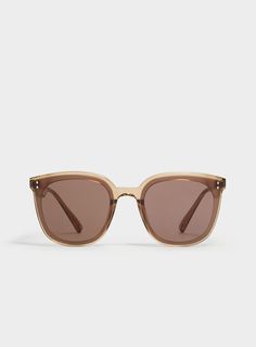 Rosy BRC1 Small | Gentle Monster Latest Sunglasses, Gentle Monster, Metallic Accents, Small Shop, Prescription Lenses, Laser Engraving, Lenses, Sunglasses, Square