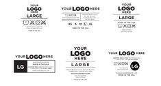 six different logos with black and white colors