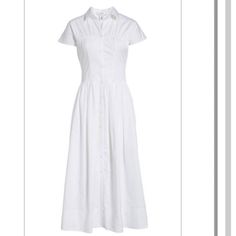 Lewit Cotton Poplin Shirtdress Dress Waist-Whittling Corset Styling Streamlines A Classic Shirtdress Cut In Cool Cotton Poplin. 50" Length (Size 6) Front Button Closure Spread Collar Short Sleeves Side-Seam Pockets Partially Lined 100% Cotton Dry Clean Msrp: $299.00 Corset Styling, High Neck Midi Dress, Classic Shirt Dress, Silk Shift Dress, Wrap Around Dress, Silk Floral Dress, Square Neck Dress, Whittling, Wrap Dress Floral