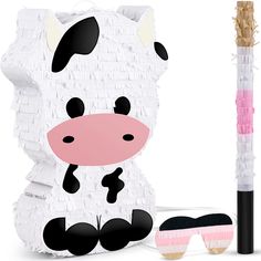 PRICES MAY VARY. A Full Set of Pinata: the package includes 1 cow pinata, 1 blindfolds and 1 pinata stick, a reasonable combination can effectively meet your gaming needs, no need to buy other products separately Providing More Fun: your guests can put on blinders, then take turns to break out the cute pinata, which not only adds more charm to your party, but also creates lots of fun for your guests Easy to Fill: the large pinata measures approximately 40 x 28 x 7.5 cm/ 15.75 x 11 x 2.95 inches, Panda Pinata, Farm Birthday Party Favors, Outdoor Party Games For Kids, 1 Pinata, Barnyard Decor, Barn Birthday Party, Barnyard Theme, Pinata Stick, Cow Dog