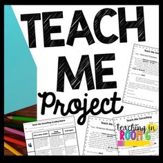 a poster with the words teach me project written in black and white on top of it