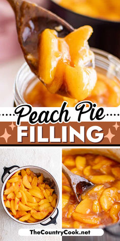 peach pie filling recipe in a glass bowl