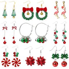 PRICES MAY VARY. CHRISTMAS EARRINGS SET TEEN GIRLS GIFTS: You will receive fifteen pairs of Christmas earrings,including Christmas bell earrings, Christmas snowflake earrings, Christmas candy earrings,Christmas reindeer earrings, snowflake dangle earrings and Santa Claus studs earrings,etc. Christmas bell earrings are a lovely accessory for holiday parties and add to the Christmas spirit. CHRISTMAS REINDEER STUD EARRINGS: The exquisite Christmas reindeer earrings will be beautiful whether you ar Holiday Winter Drop Earrings, Winter Holiday Drop Earrings, Christmas Celebration Dangle Earrings, Christmas Party Dangle Jewelry, Festive Dangle Earrings For Christmas, Winter Festive Dangle Earrings, Christmas Party Dangle Earrings, Teen Girls Christmas Gifts, Box Snowman