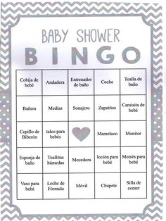 a baby shower game is shown with the words'baby shower'in spanish and english