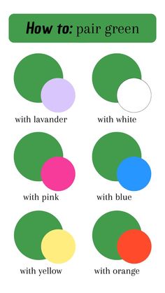 how to pair green with white and pink in the same color scheme for each other