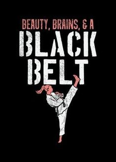 a black belt t - shirt with an image of a man doing karate