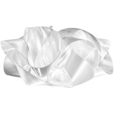 white satin ribbon on top of each other in the shape of an origami