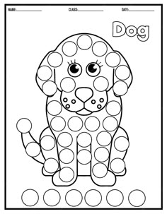 a coloring book with a dog on it