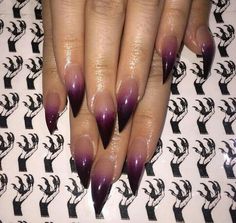 Purple Stiletto Nails, Witchy Nails, New Nail Designs, Stiletto Nails Designs, Short Acrylic, Hot Nails, Fabulous Nails