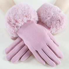 Faux Fur Detail Gloves - Blush ALL CLASS warm and comfortable pink gloves with faux fur, soft and breathable material. All purpose: Perfect for cold Winter, driving, riding or for any occasion.Index finger and thumb Touch Screen Technology on both gloves.Polyester/cotton/spandex Winter Driving, Texting Gloves, Tech Gloves, Pink Gloves, Fur Gloves, Warmest Winter Gloves, Pink Faux Fur, Fingerless Mittens, Engagement Party Wedding