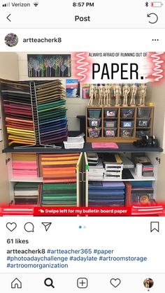 an instagram page for art teacher's paper