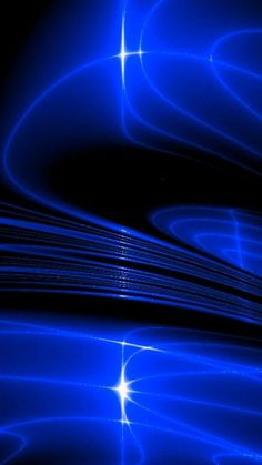 an abstract blue background with spirals and stars